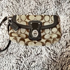 Coach Canvas Wristlet